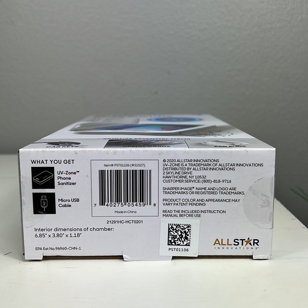 NIB Sharper Image UV Phone Sanitizer UV Zone Essentials Sanitize Charger - Picture 5 of 10